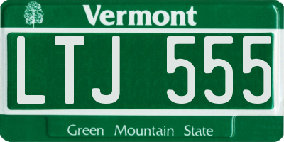 VT license plate LTJ555