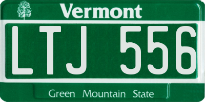 VT license plate LTJ556