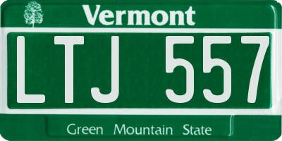 VT license plate LTJ557