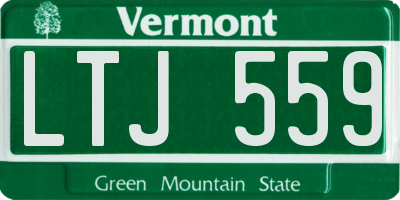 VT license plate LTJ559