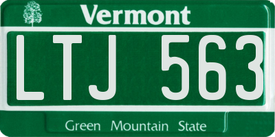 VT license plate LTJ563