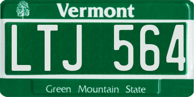 VT license plate LTJ564