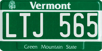 VT license plate LTJ565
