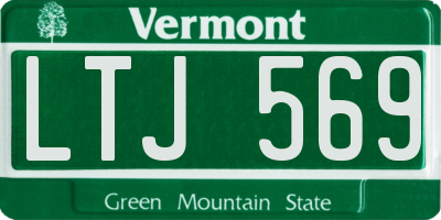 VT license plate LTJ569