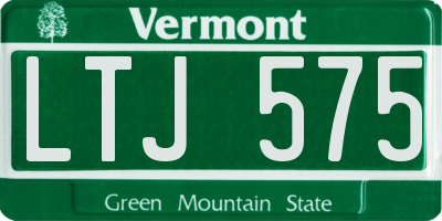 VT license plate LTJ575