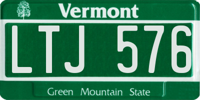 VT license plate LTJ576
