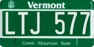 VT license plate LTJ577