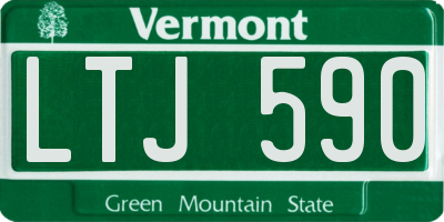 VT license plate LTJ590
