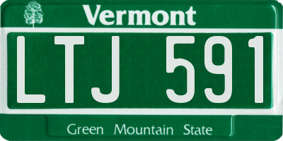 VT license plate LTJ591