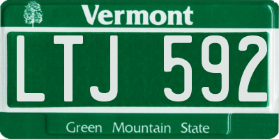 VT license plate LTJ592