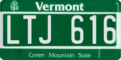 VT license plate LTJ616