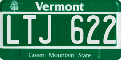 VT license plate LTJ622