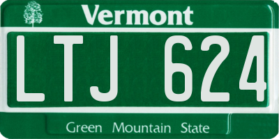 VT license plate LTJ624