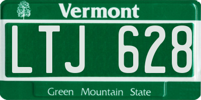 VT license plate LTJ628