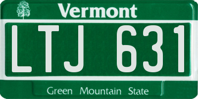 VT license plate LTJ631