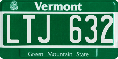 VT license plate LTJ632