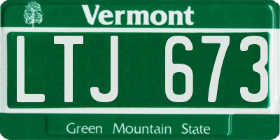 VT license plate LTJ673
