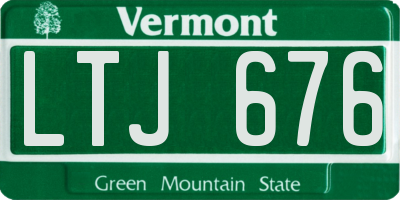 VT license plate LTJ676