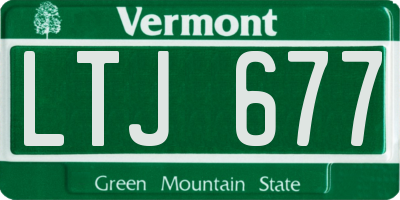 VT license plate LTJ677