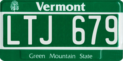 VT license plate LTJ679