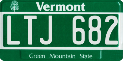VT license plate LTJ682