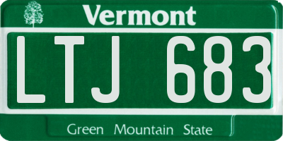 VT license plate LTJ683