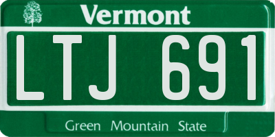VT license plate LTJ691