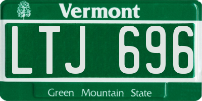 VT license plate LTJ696