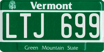 VT license plate LTJ699