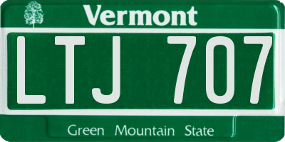 VT license plate LTJ707