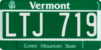 VT license plate LTJ719