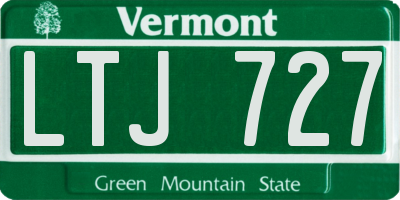 VT license plate LTJ727