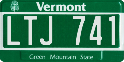 VT license plate LTJ741