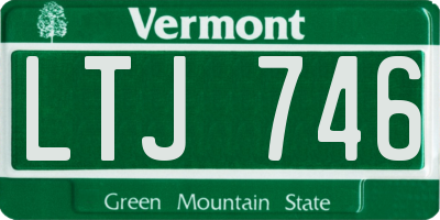 VT license plate LTJ746