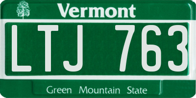 VT license plate LTJ763