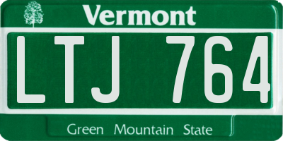 VT license plate LTJ764