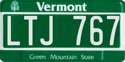 VT license plate LTJ767
