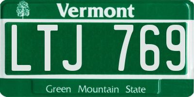 VT license plate LTJ769