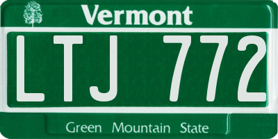 VT license plate LTJ772