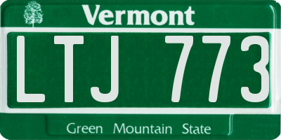 VT license plate LTJ773