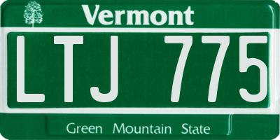VT license plate LTJ775