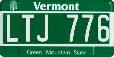VT license plate LTJ776