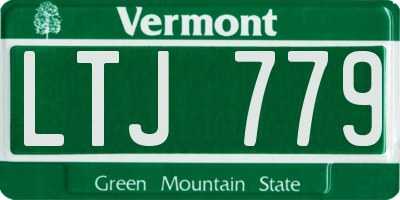 VT license plate LTJ779