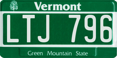VT license plate LTJ796