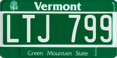 VT license plate LTJ799