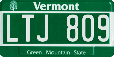 VT license plate LTJ809