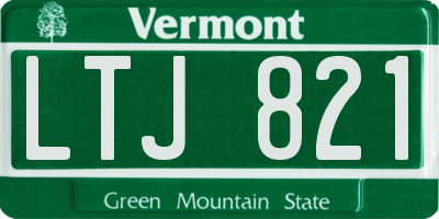 VT license plate LTJ821