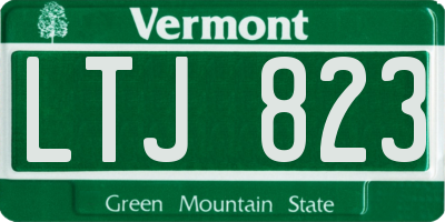 VT license plate LTJ823