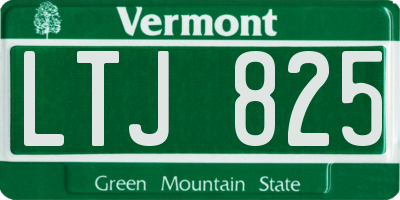 VT license plate LTJ825