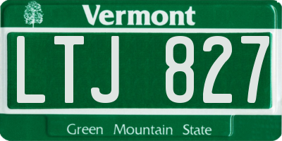 VT license plate LTJ827